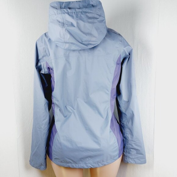 Columbia Women's Purple Gray Arcadia II Hooded Terrain Rain Jacket Size M - Picture 4 of 16